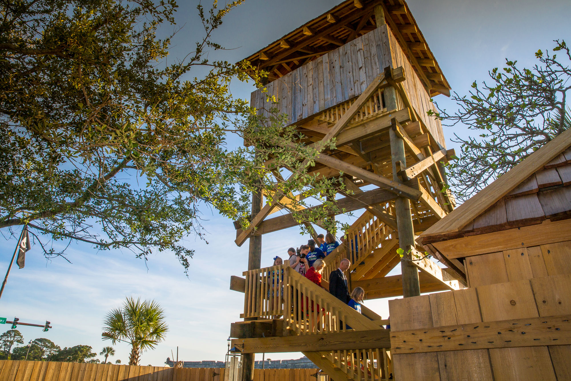 Wood patrol tower in Historic St Augustine